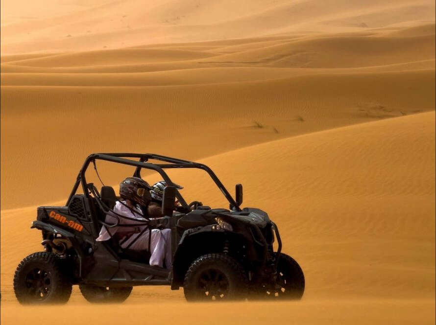 ride buggy in desert