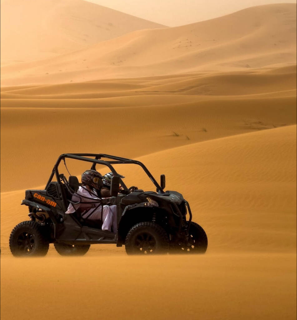 ride buggy in desert